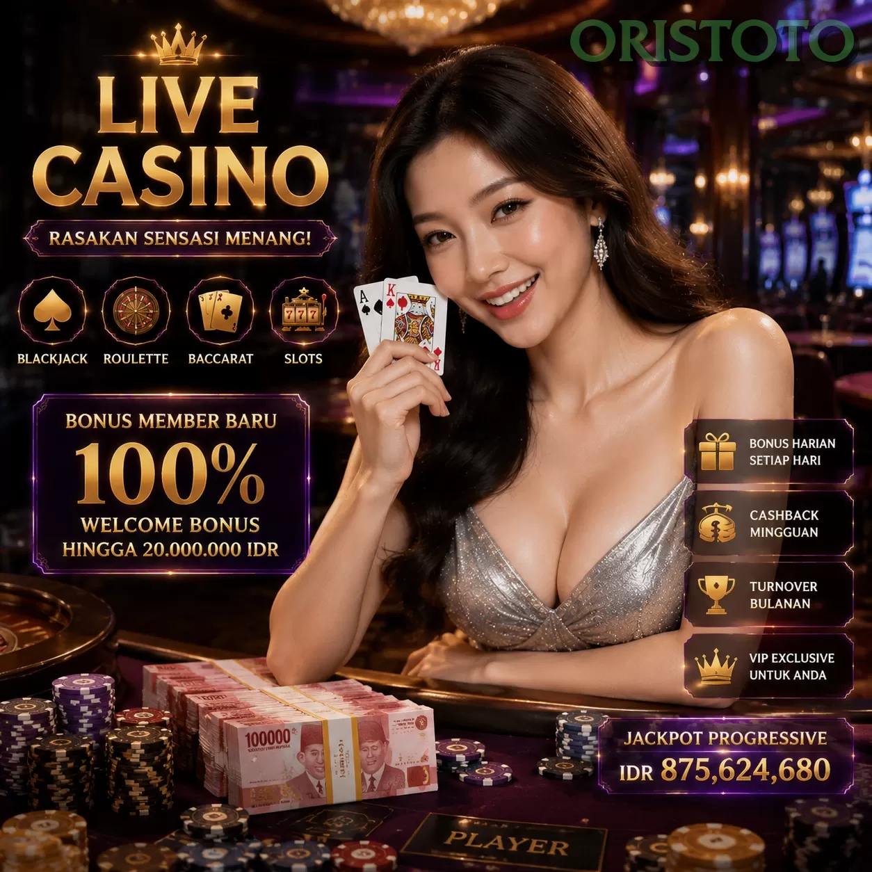Main oristotoq Menang Jackpot Besar